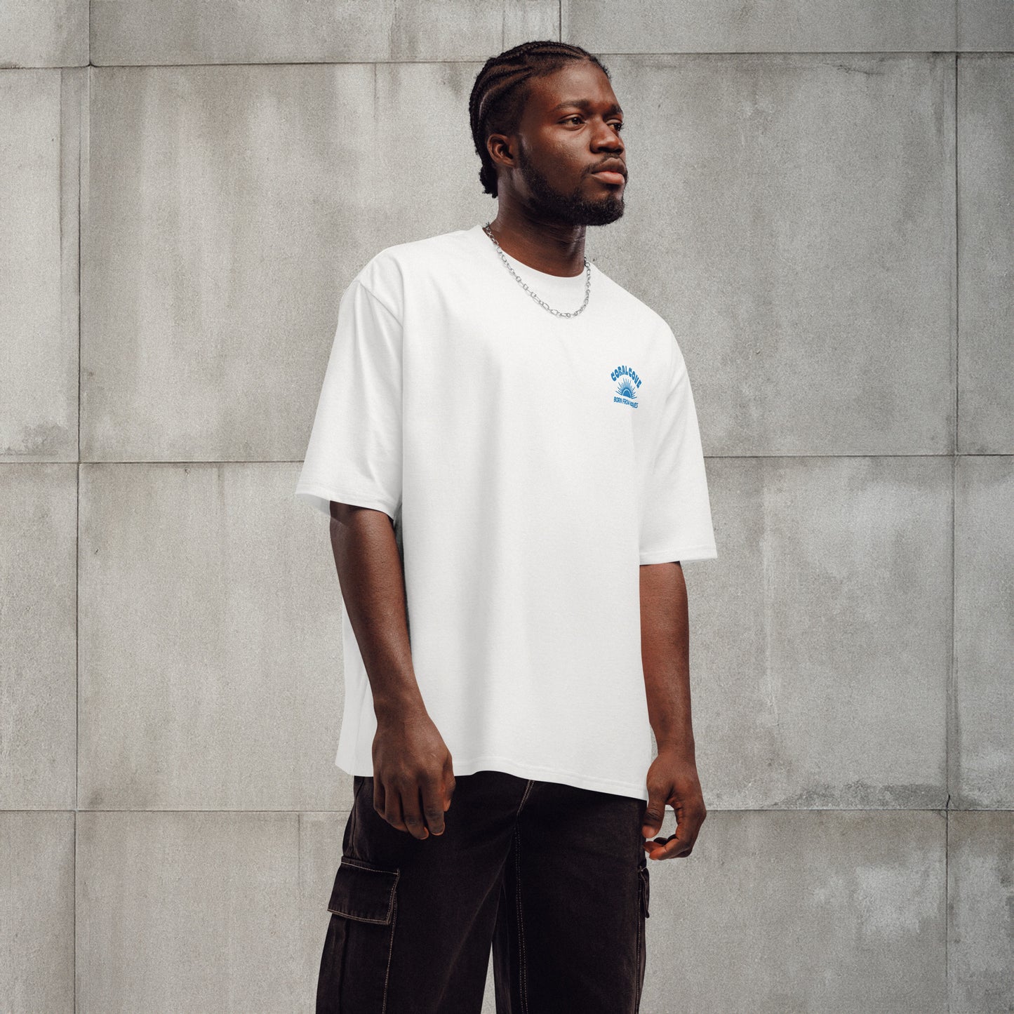Man Wearing Oversized Heavy Shirt Born From Wave