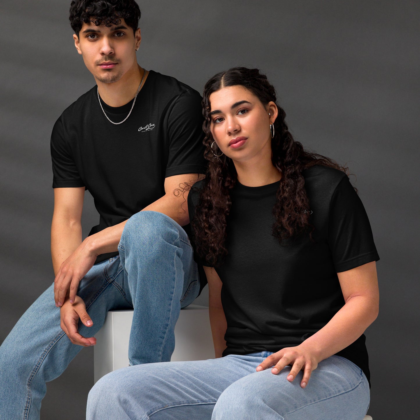 Couple Wearing Eco Minimalistic Shirt - Mentawai