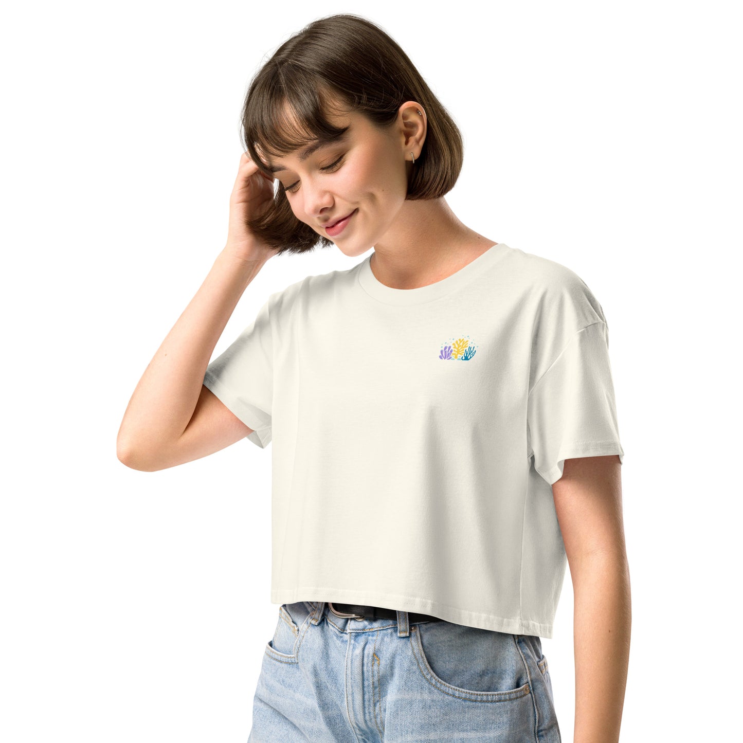 Woman Wearing The Cove Crop Top