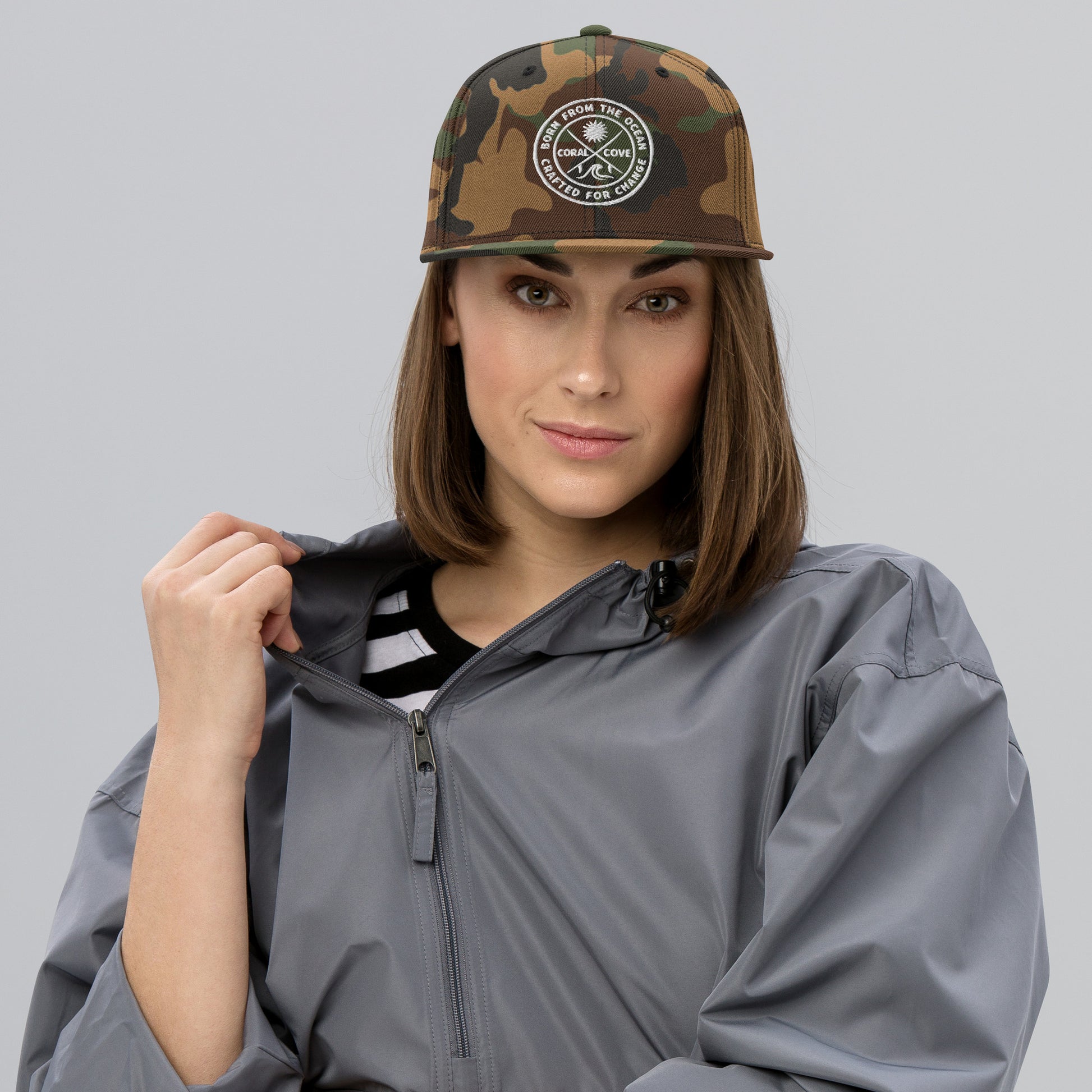 Woman Wearing The Cove Snapback